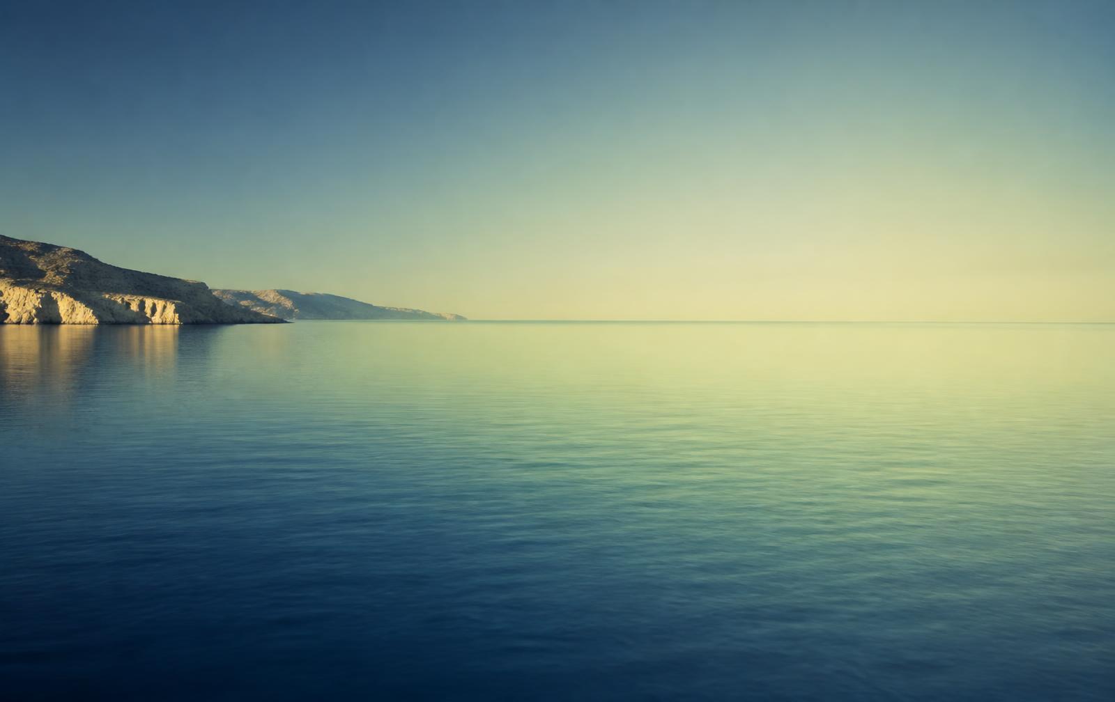 Calm Aegean seascape with a soft horizon